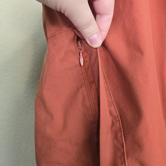 Prana Kanab Clay Rust Orange Organic Cotton Blend Jogger Hiking Pants Sz S - Picture 8 of 16